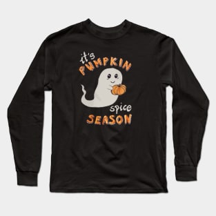 It's pumpkin spice season cute ghost and pumpkin Long Sleeve T-Shirt